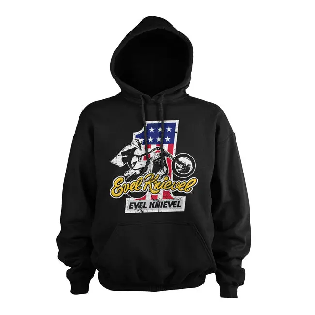 Evel Knievel No.1 Hoodie Noir