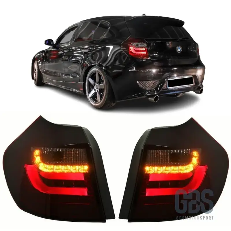 Feux Arrière à LED Fumé Noir pour BMW Série 1 E87 E81 — Phase 1 et Phase 2