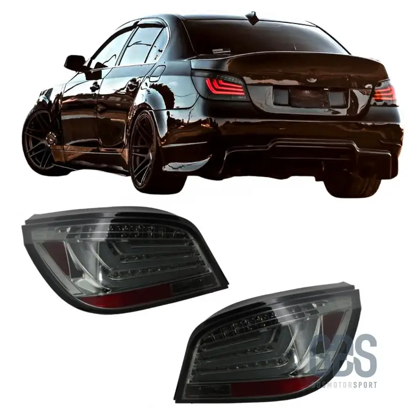 Feux Arrière Barre Full LED Fond Noir BMW Série 5 E60 Berline — Phase 1 (2003-2007)