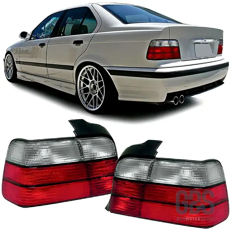 Feux Arrière BMW E36 Style M3 Rouge et Blanc pour Berline