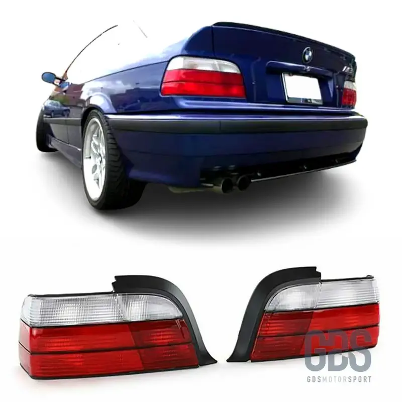 Feux Arrière BMW E36 Style M3 Rouge et Blanc pour Coupé / Cabriolet