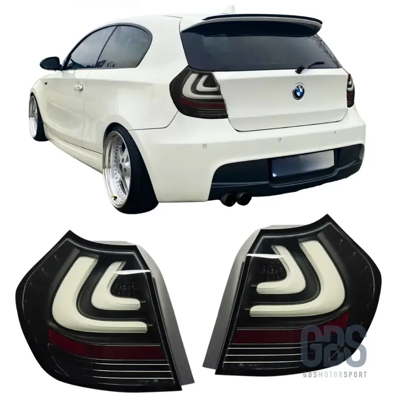 Feux Arrière Full LED Phase 1 Fond Noir pour BMW Série 1 E87 E81