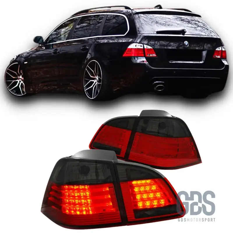 Feux Arrière LED Fumé Noir BMW Série 5 E61 Touring — Phase 1 (2004-2007)