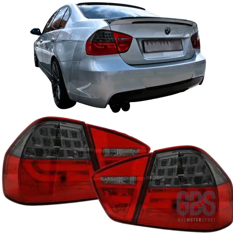 Feux Arrière LED Light Bar BMW Série 3 E90 Phase 1 Look LCI Phase 2 Fumé Noir