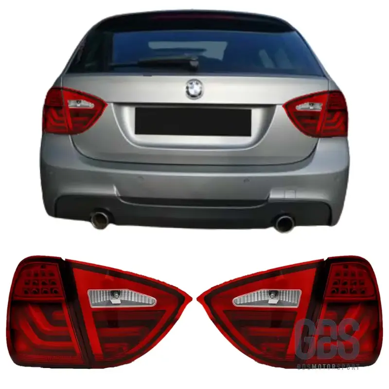 Feux Arrière LED Light Bar BMW Série 3 E91 Touring Phase 1 Look LCI Phase 2 Rouge