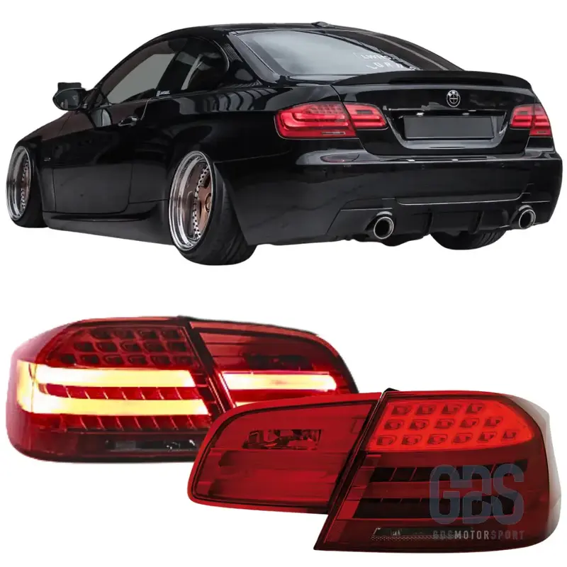 Feux arrière LED Light bar look LCI Fumé noir BMW Serie 3 E92 Coupé Phase 1 de 2006 a 2010