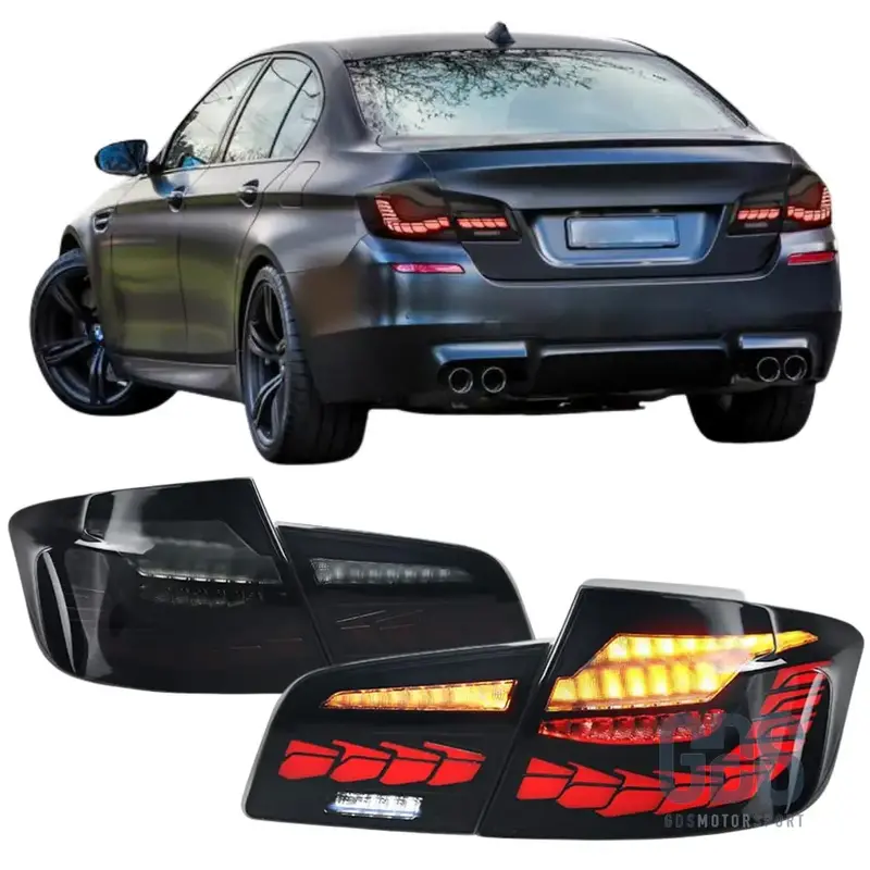 Feux arrière OLED 3D Dynamique Light Bar Fond Noir pour BMW Série 5 F10 Berline