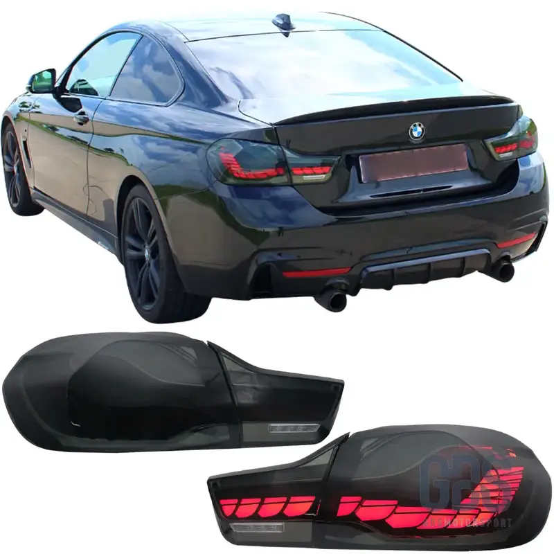 Feux arrière OLED 3D Dynamique Light Bar pour BMW Série 4 F32 F33 F36 M4 F82 F83 - Fumé Noir
