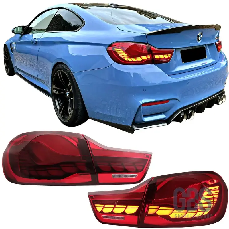 Feux arrière OLED 3D Dynamique Light Bar pour BMW Série 4 F32 F33 F36 M4 F82 F83 - Rouge