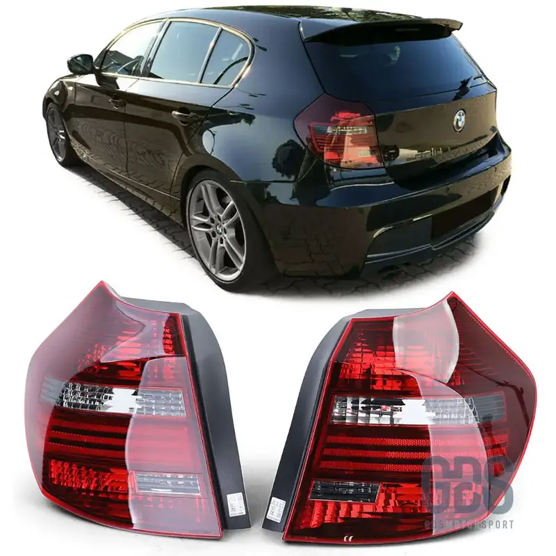 Feux Arrière Type LCI Fumé Noir pour BMW Série 1 E87 E81 — Phase 2 (Sans Xénon)