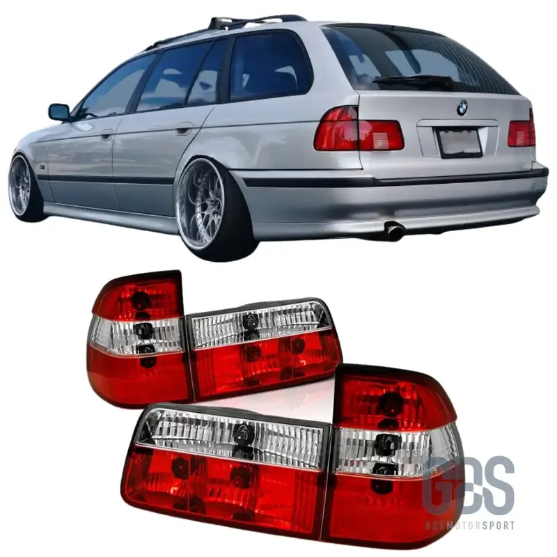 Feux arrières Look Phase 2 Cristal pour BMW E39 Touring Phase 1 — 1997-2000