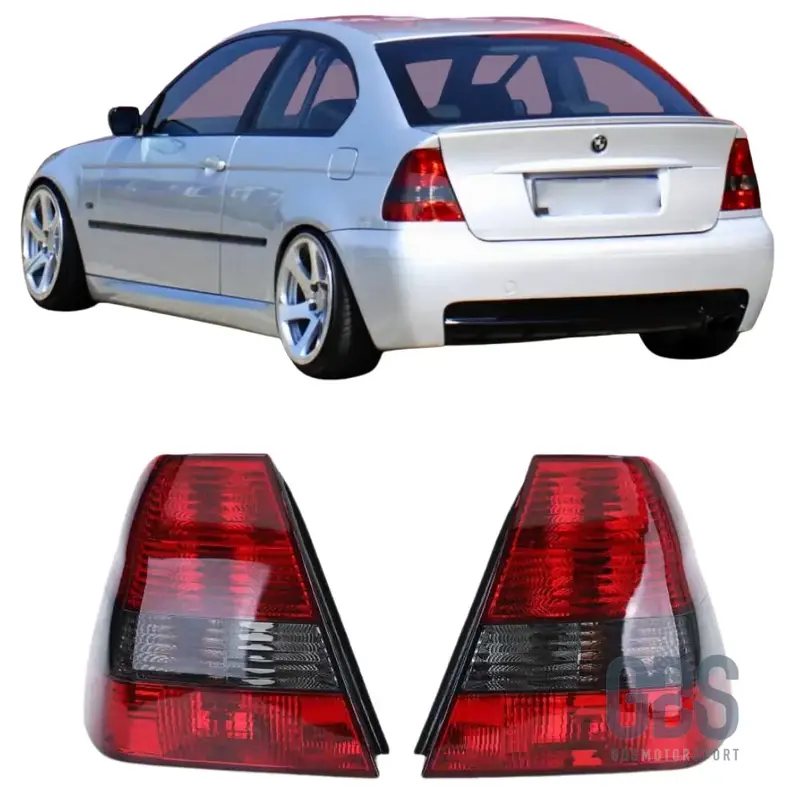 Feux Arrières Rouge Blanc Fumé Noir pour BMW Série 3 E46 Compact 2001 à 2005