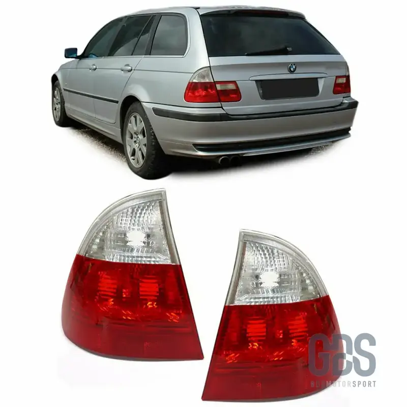 Feux Arrières Rouge Blanc pour BMW Série 3 E46 Touring 1998 à 2005