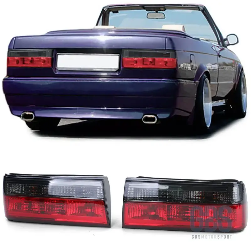 Feux Arrières Rouge Fumé Noir pour BMW E30 Phase 1 (1982-1990)