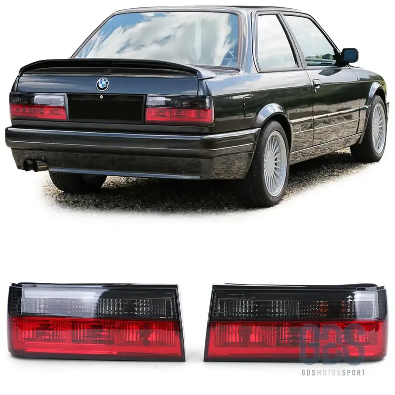 Feux Arrières Rouge Fumé Noir pour BMW E30 Phase 2 (1987-1994)
