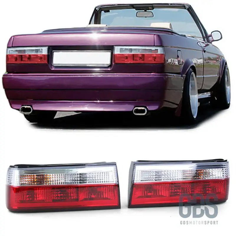 Feux Arrières Rouge Transparent pour BMW E30 Phase 1 (1982-1990)