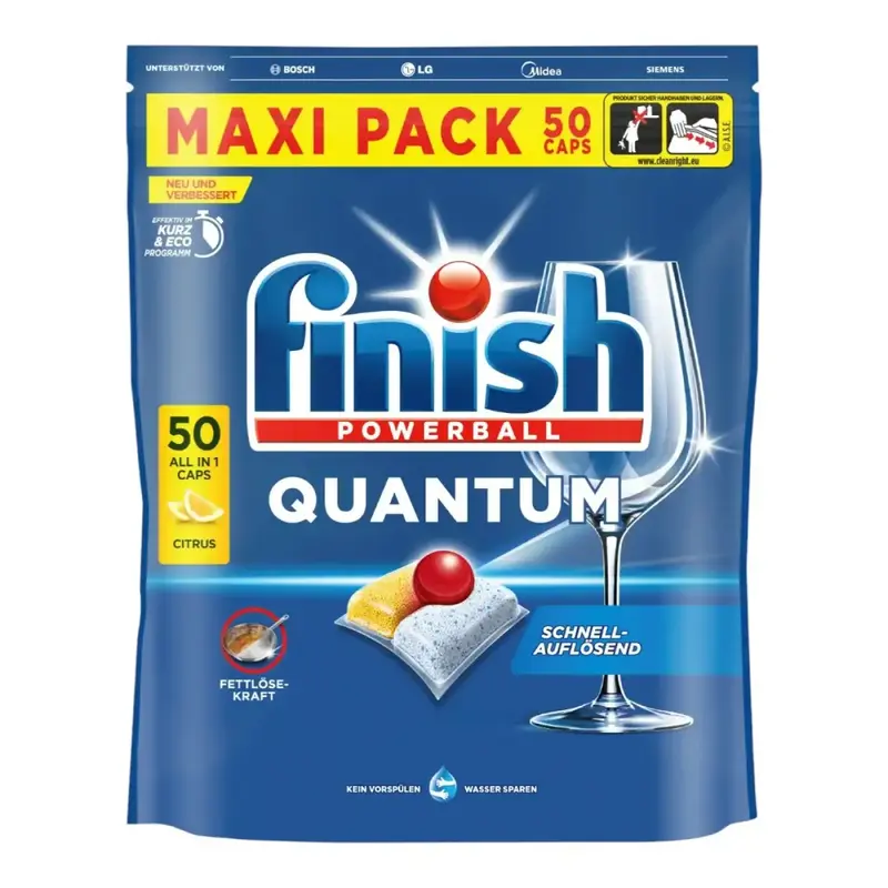 FINISH Powerball Quantum Tout-en-1 Citrus 50 capsules Maxi Pack