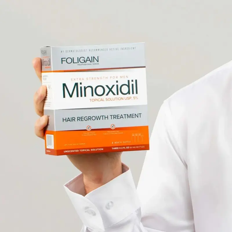 FOLIGAIN Minoxidil 5% Croissance Capillaire Hommes 3 Mois - Nouvelle Sortie