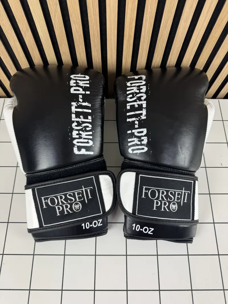 Forseti Pro Bokshandschoenen 10 Oz Zwart/Wit - Retour