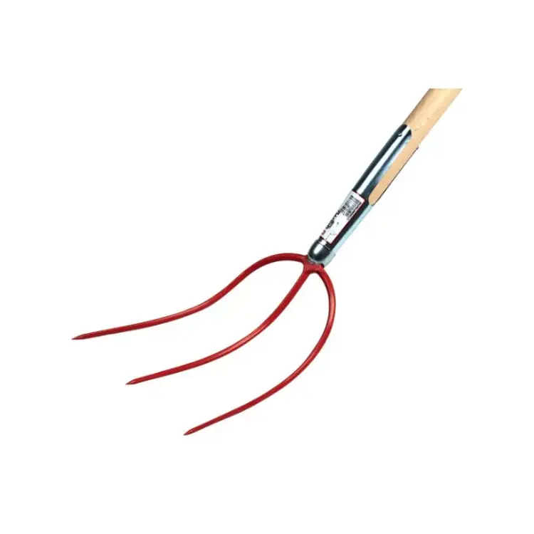 FOURCHE A FOIN 3 DENTS 28CM AVEC MANCHE BOIS 135CM GOUVY