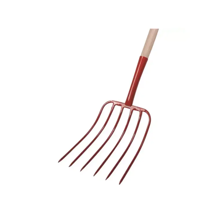 FOURCHE A MAIS A DOUILLE 6 DENTS 32CM AVEC MANCHE BOIS 135CM GOUVY