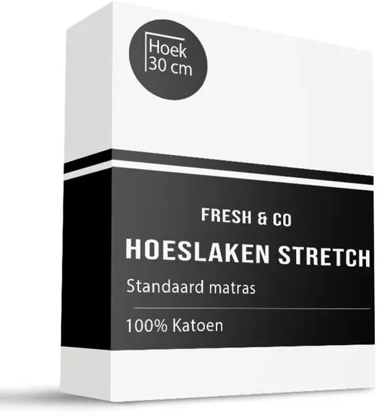 Fresh&Co Comfort Hoeslaken Wit 190x200cm - Nieuw Outlet