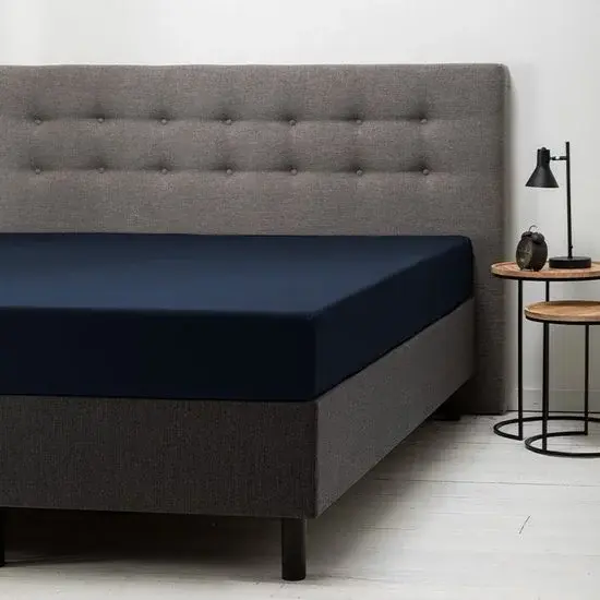 Fresh & Co Hoeslaken 160x200 Blauw Katoen - Nieuw Outlet