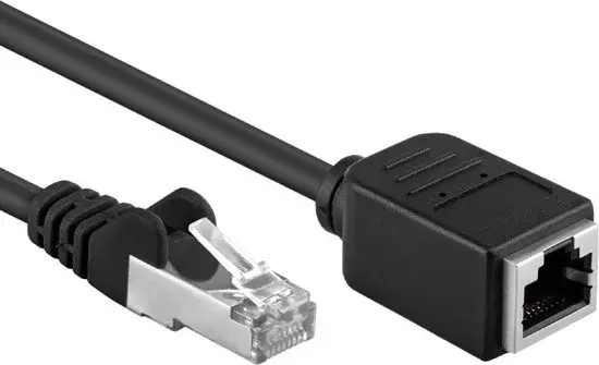 FTP CAT5e Gigabit Netwerk Verlengkabel Zwart 0,5m - Nieuw Outlet