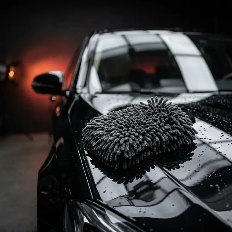 Gant de lavage microfibre – lave sans rayer, retient la saleté