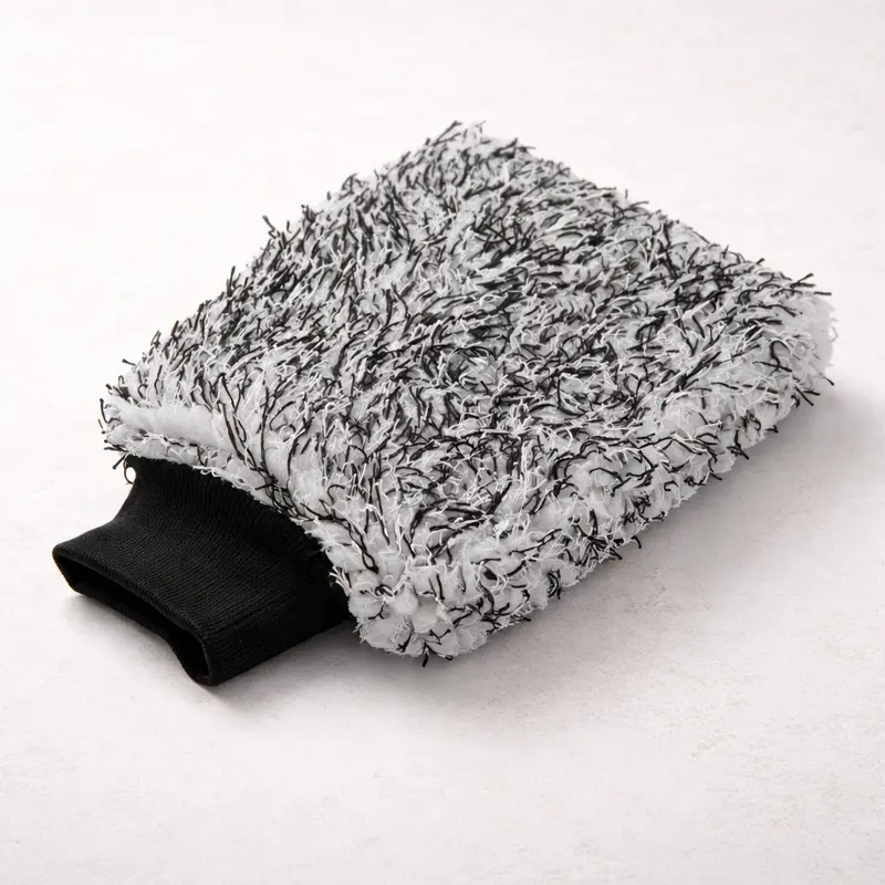 Gant de lavage microfibre moucheté – Gant auto double fibre haute absorption