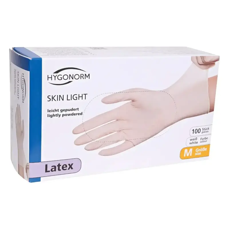 Gants en latex Hygonorm "Skin Light" blancs 100 pièces