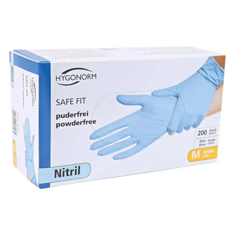 Gants en nitrile Hygonorm "Safe Fit" bleus 200 pièces