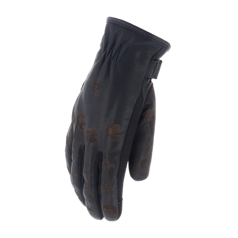 GANTS HELSTONS FEMME SKULL FLOWERS HIVER