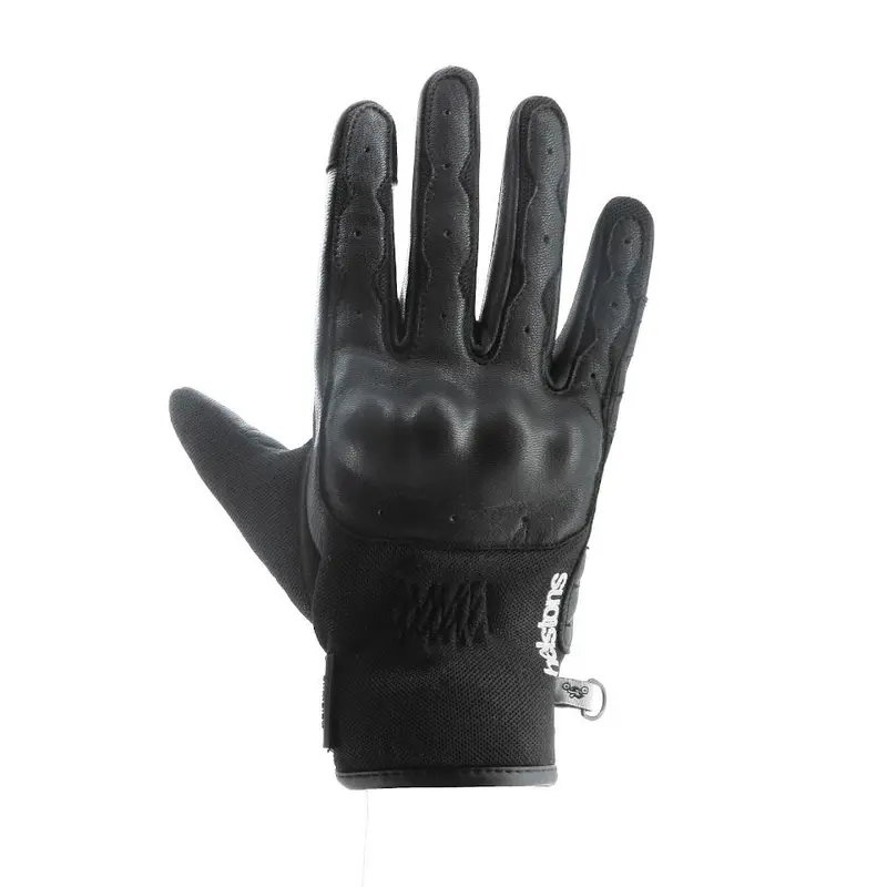 GANTS HELSTONS GO ETE CUIR MESH NOIR