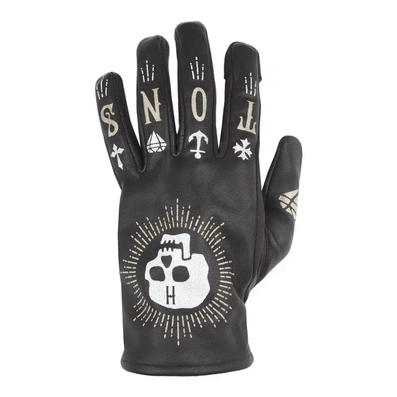 GANTS HELSTONS KUSTOM ETE CUIR NOIR SKULL