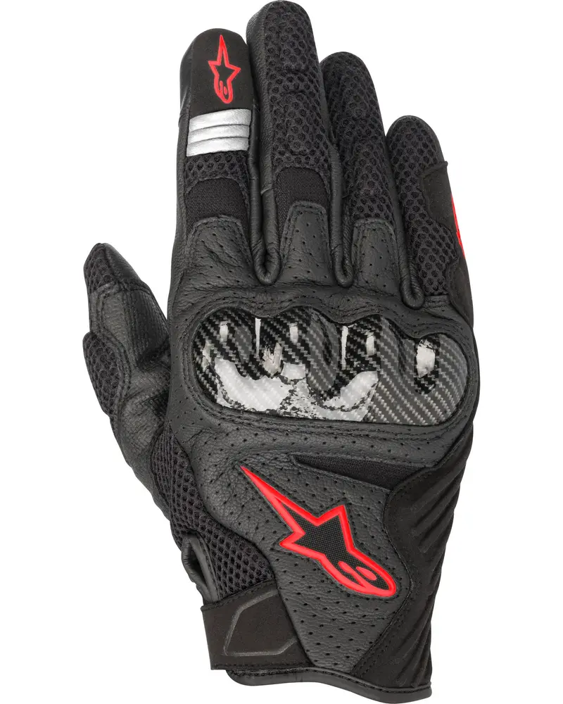 GANTS HOMME ALPINESTARS SMX-1 AIR V2 NOIR ROUGE FLUO