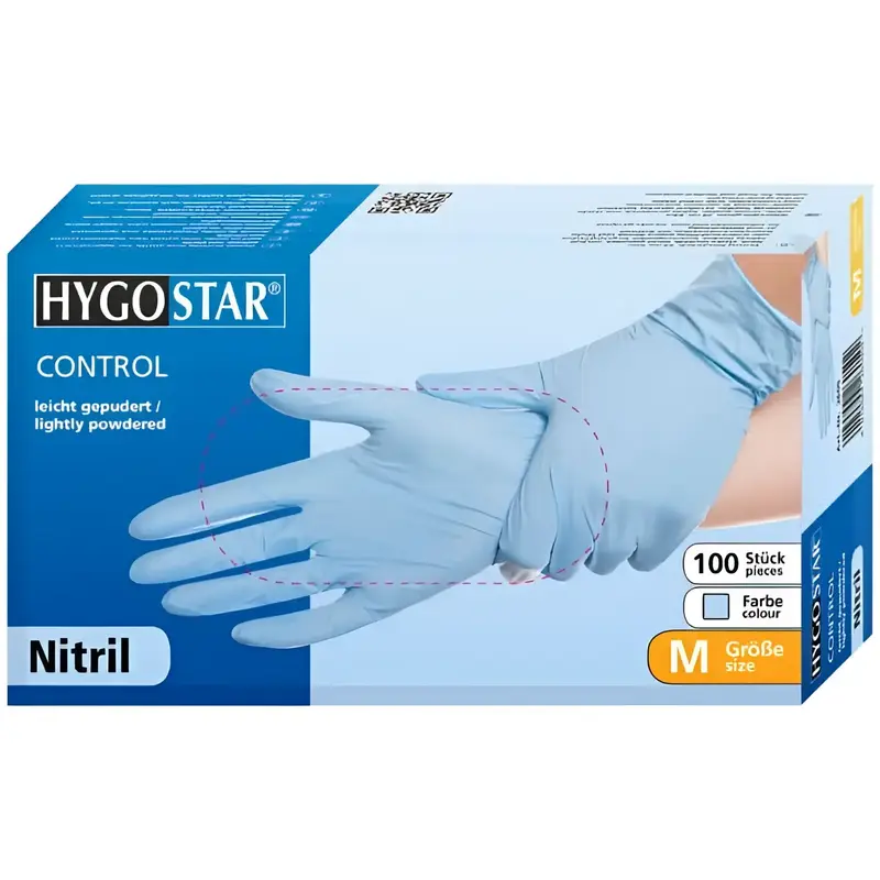 Gants nitrile Hygostar "Control" 100 pièces
