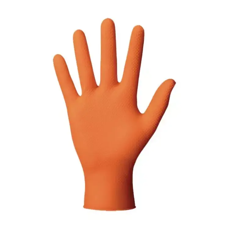 GANTS NITRILE NON POUDRES T8-9 ORANGE BOITE DE 50