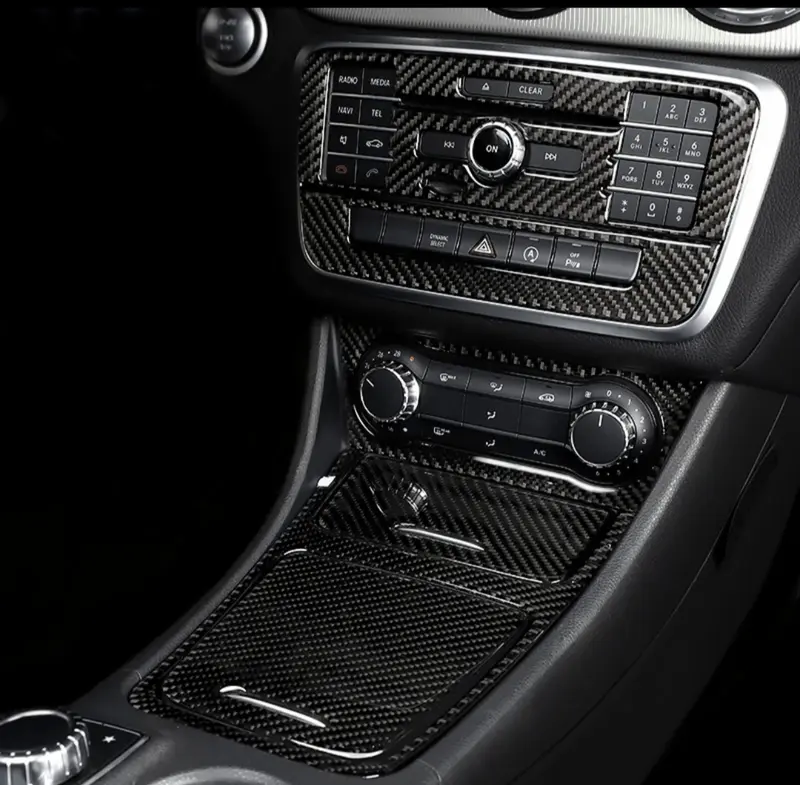 Garniture de console centrale carbone replica pour Mercedes Classe A W176 - 2012 à 2018