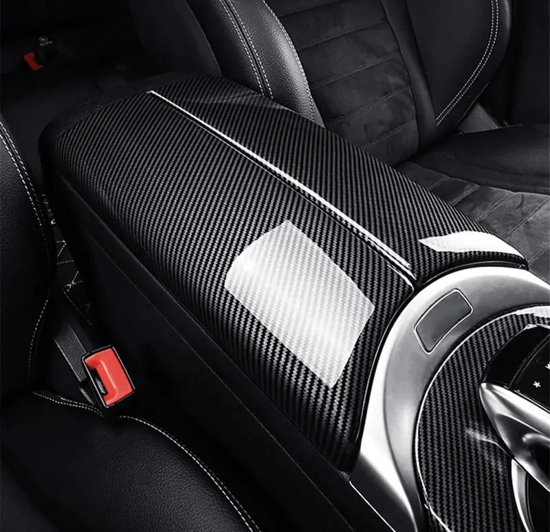 Garnitures de boîte à gant centrale carbone replica pour Mercedes Classe C W205 (2014 - 2021)
