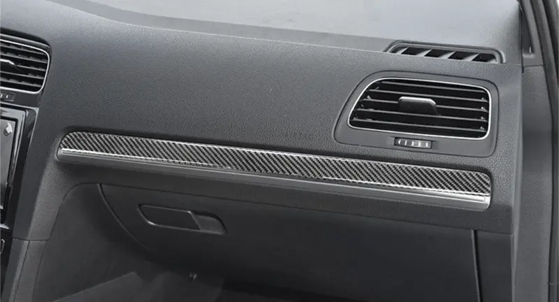 Garnitures de tableau de bord, Volant habillage intérieur carbone pour Volkswagen Golf 7 (2012 à 2021)