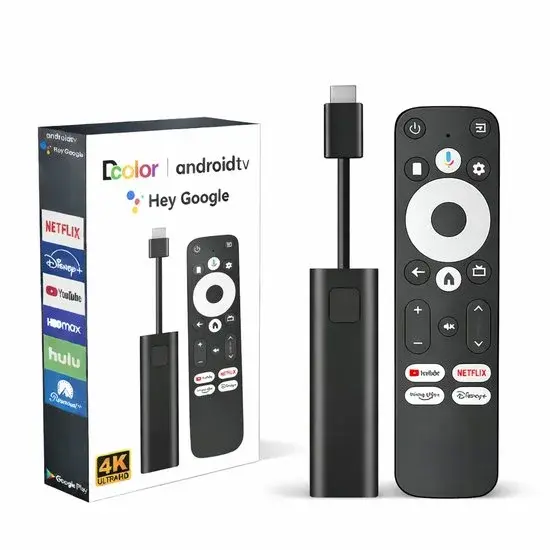 GD1 Android TV Box 4K Chromecast Noir - Nouvelle sortie