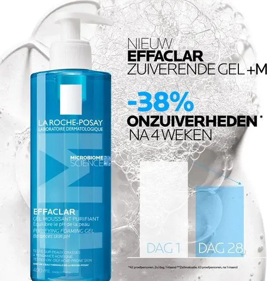 Gel nettoyant purifiant Effaclar de La Roche +M 400 ml | Gel nettoyant | Nouveau