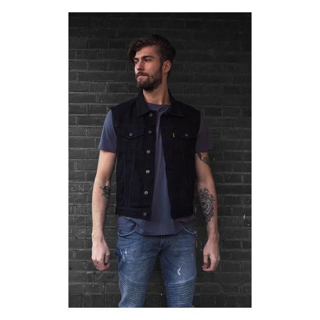 Gilet de moto en denim MCS