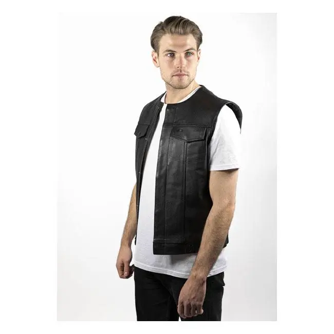 Gilet en cuir John Doe MC Outlaw Noir