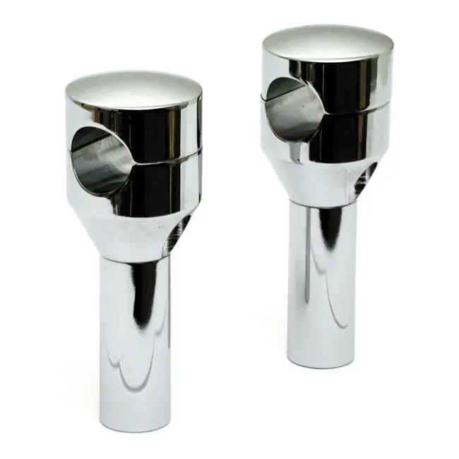 Glide Plain Top Handlebar Risers Chrome