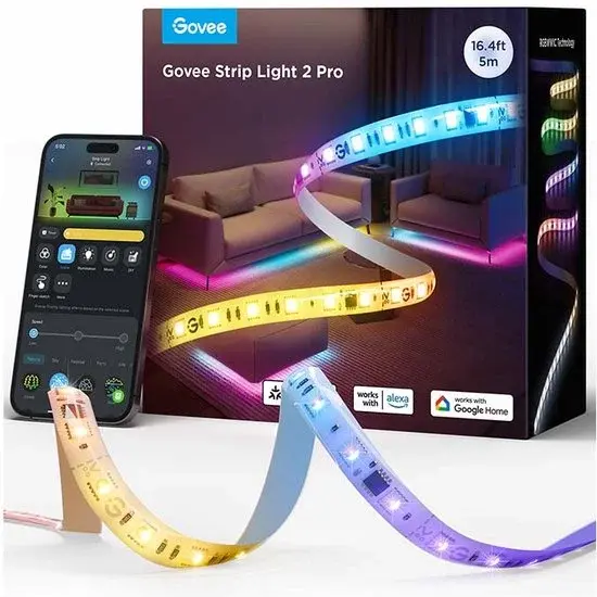 Govee Bande LED Intelligente 5m RGBICWW Raccourcissable - Nouveau Outlet