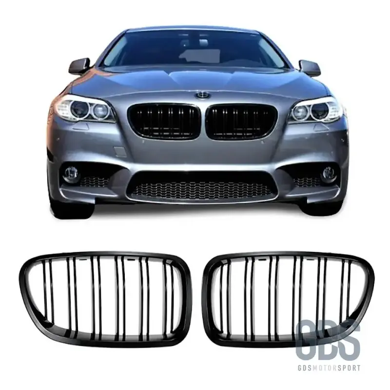 Grilles de Calandre Look M5 Double Lame Noir Brillant pour BMW Série 5 F10 & F11
