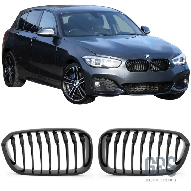 Grilles de Calandre Noir Brillant BMW Série 1 F20 F21 Phase 2 LCI
