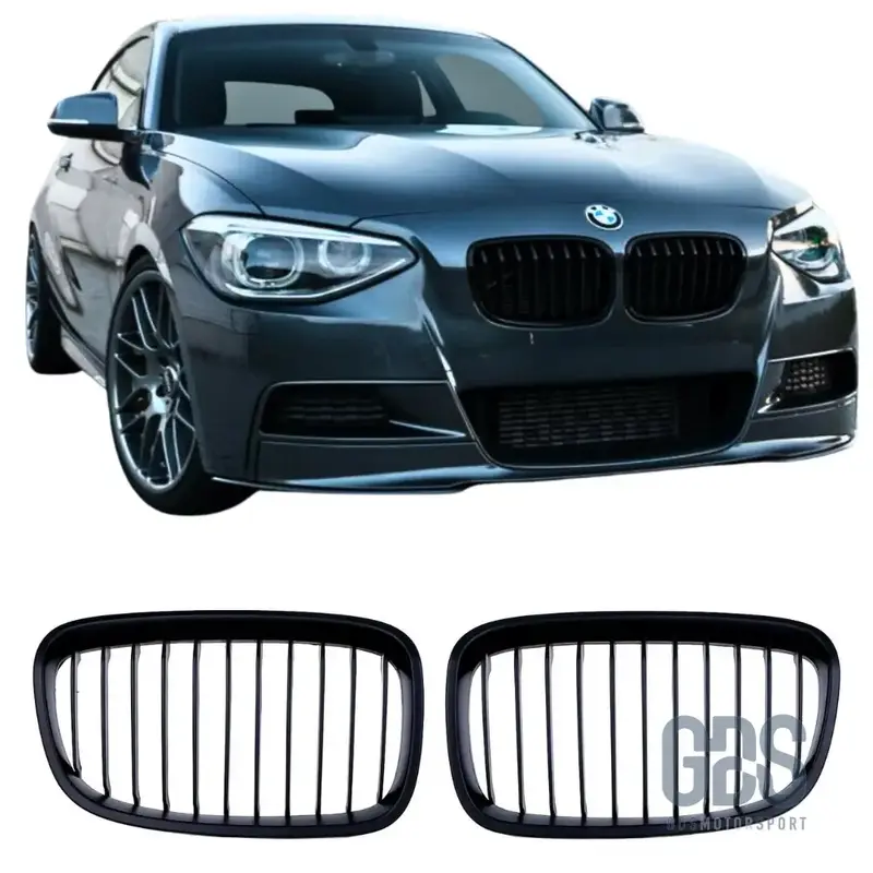 Grilles de Calandre Noir Mat BMW Série 1 F20 F21 Phase 1 Pre-LCI